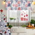 thumbnail image 5 of Blue Red Coastal Curtain Valances for Windows, Kitchen Valance Window Treatments Panel 2 Pack, Sea Turtle Nautical Coral Summer Beach Rod Pocket Short Curtains for Bathroom Bedroom 42 x 12 Inch, 5 of 8