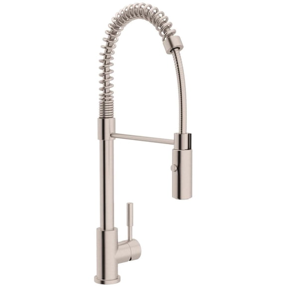 Rohl R7521SB Lux 1.8 GPM Single Hole Pre-Rinse Pull Down Kitchen Faucet - Stainless Steel