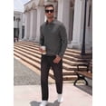 thumbnail image 6 of COOFANDY Long Sleeve Rugby Polo Shirts for Men, Sports Striped Regular Moisture Wicking Dry Fit Golf Shirt, Sizes S-2XL, 6 of 8