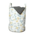 thumbnail image 1 of Spring Laundry Bag, Blooming Romantic Roses with Foliage on Swirling Branches Design, Hamper Basket with Handles Drawstring Closure for Laundromats, 13" x 19", Pale Yellow Pale Blue, by Ambesonne, 1 of 4