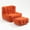 Orange, variant on Homy Casa Lazy Sofa Bean Bag Chair with Ottoman, Chenille Reading & Gaming Chair for Adults