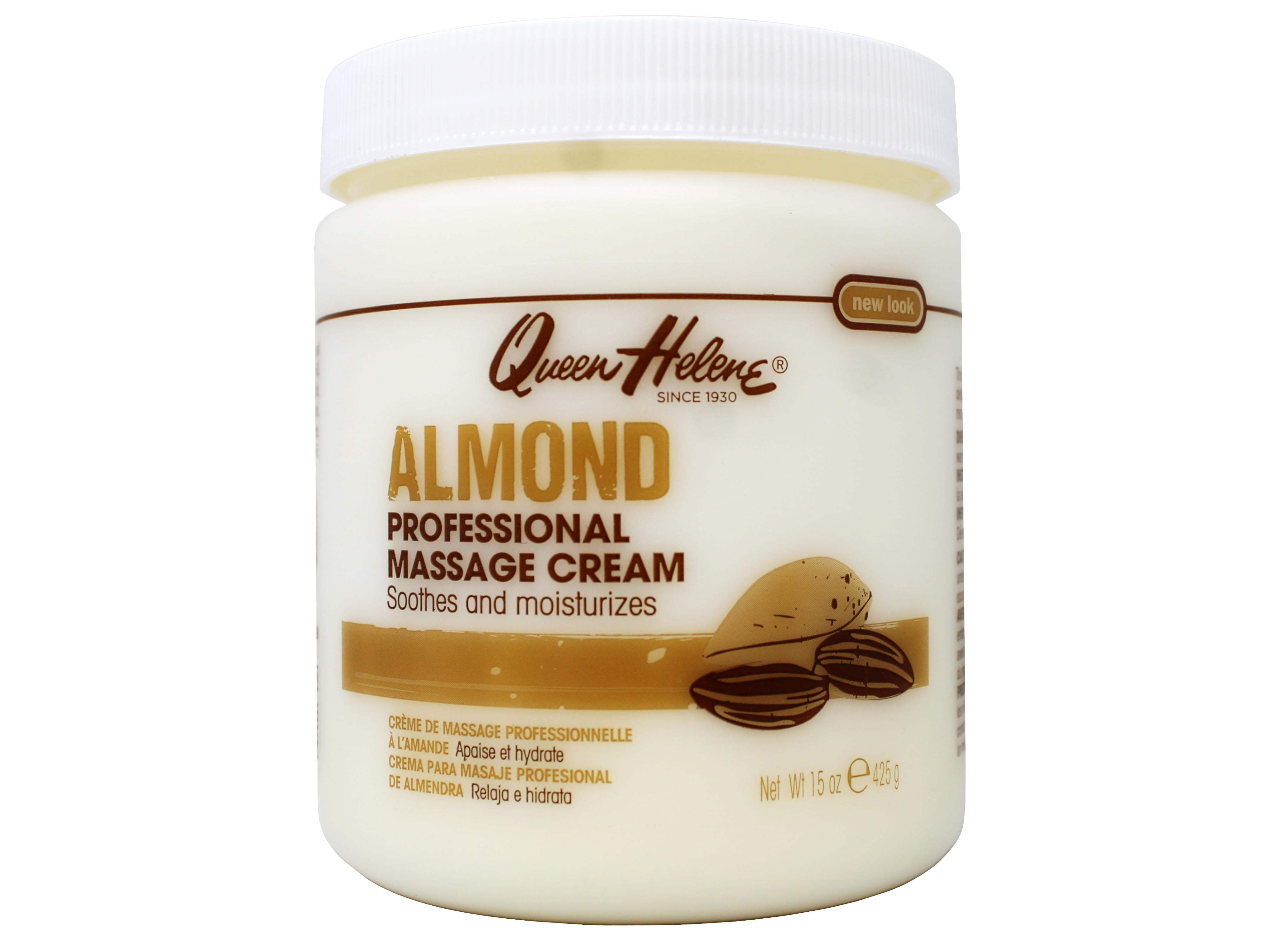 Queen Helene Mandel-Massagecreme – 425 Ml, Mit Mineralöl & Bienenwachs, Für Körper & Gesicht