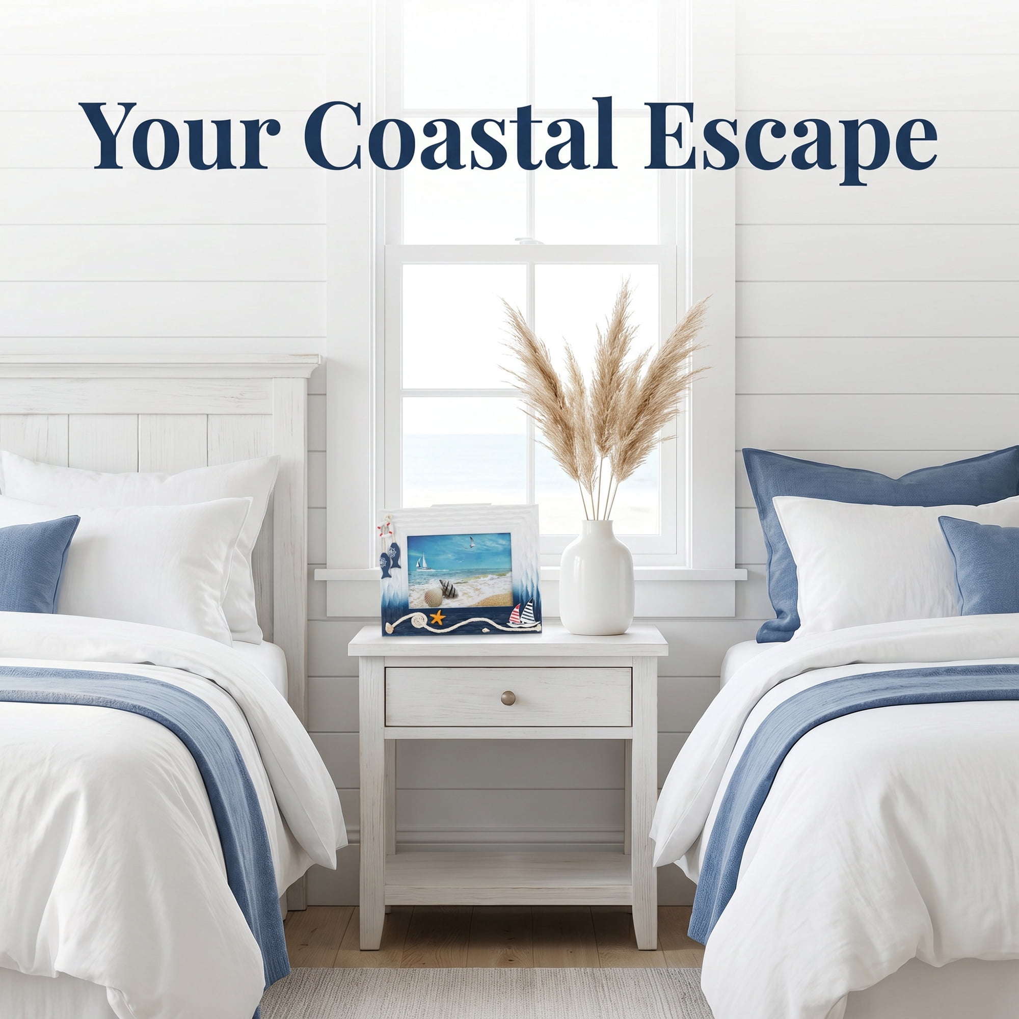 Unique Bargains Coastal Seashell Ocean Shell Photo Frame Vertical Ocean 5" x 7"
