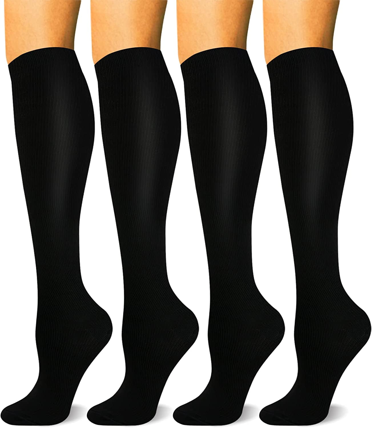 4 Pairs Compression Socks(1520mmHg) for Women & Men Best Support for