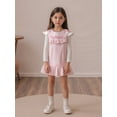 thumbnail image 6 of BemeyourBBs Toddler Baby Girls 2 Piece Big Sister Outfit Long Sleeve Crew Neck T-shirt with Plaid Overall Dress Spring Fall Winter Clothes, 6 of 9