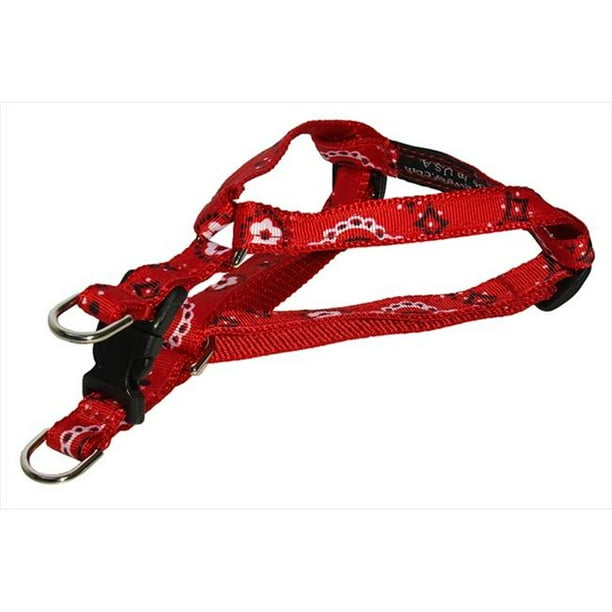 Sassy Dog Wear BANDANA RED1H Bandana Dog Harness, Red Extra Small