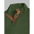 thumbnail image 4 of SUNSIOM Men's Fall Henley Sweater Patchwork Button Down Long Sleeve Knitwear Loose Fitting Pullover, 4 of 6