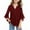 Wine, variant on jobturf Girls Shirts Dressy Casual V Neck Sparkly Ruffle 3/4 Sleeve Tops Summer Comfy Loose Basic Tees Party Blouses Size 3-14 Years