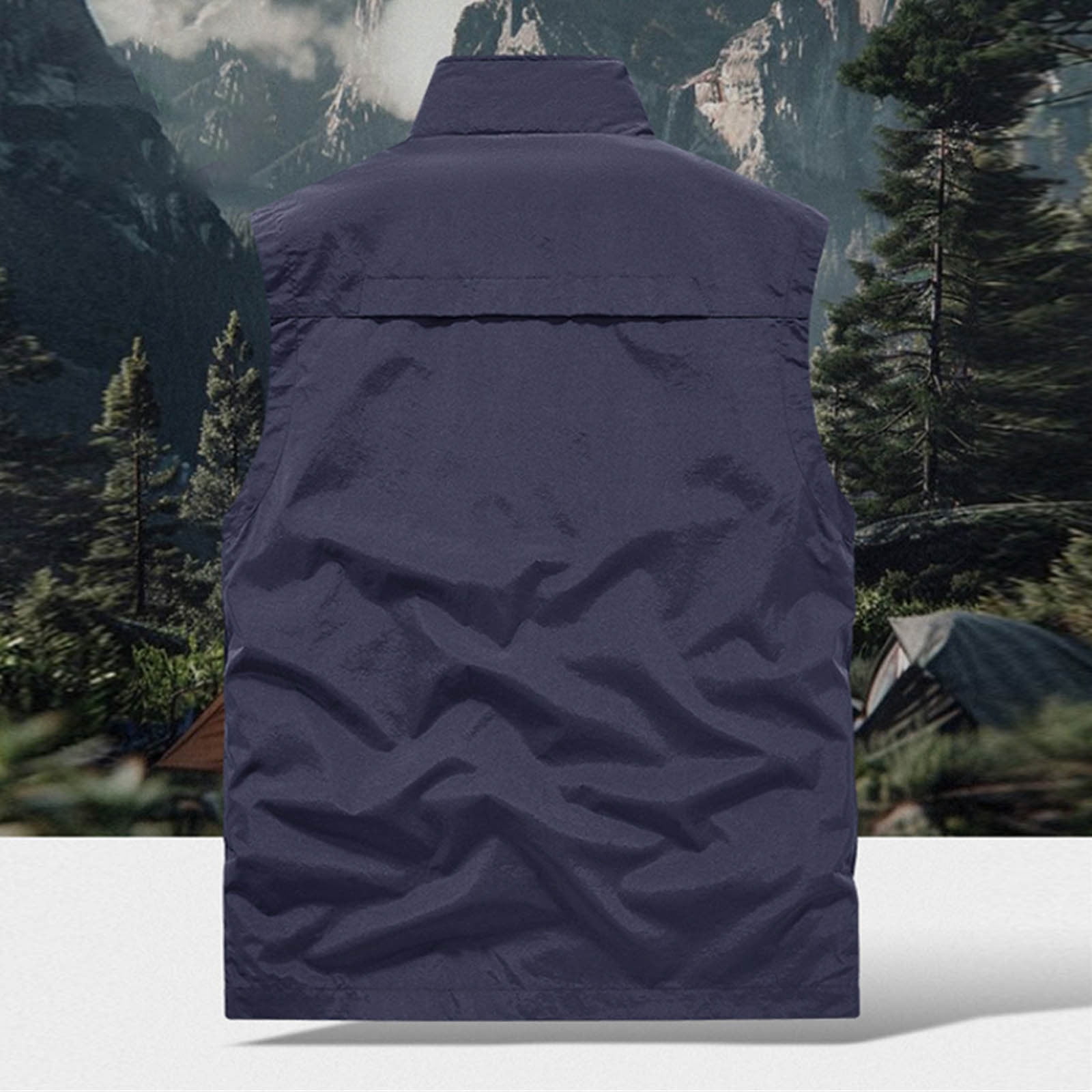 Mens Windproof Lightweight Vest Sleeveless Zip Up Running Hiking Sports Coats Thin Summer Vest