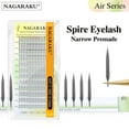 thumbnail image 2 of NAGARAKU Soft and Natural Air Series Narrow Spire Eyelash Extensions Black 0.07D 11mm, 2 of 8