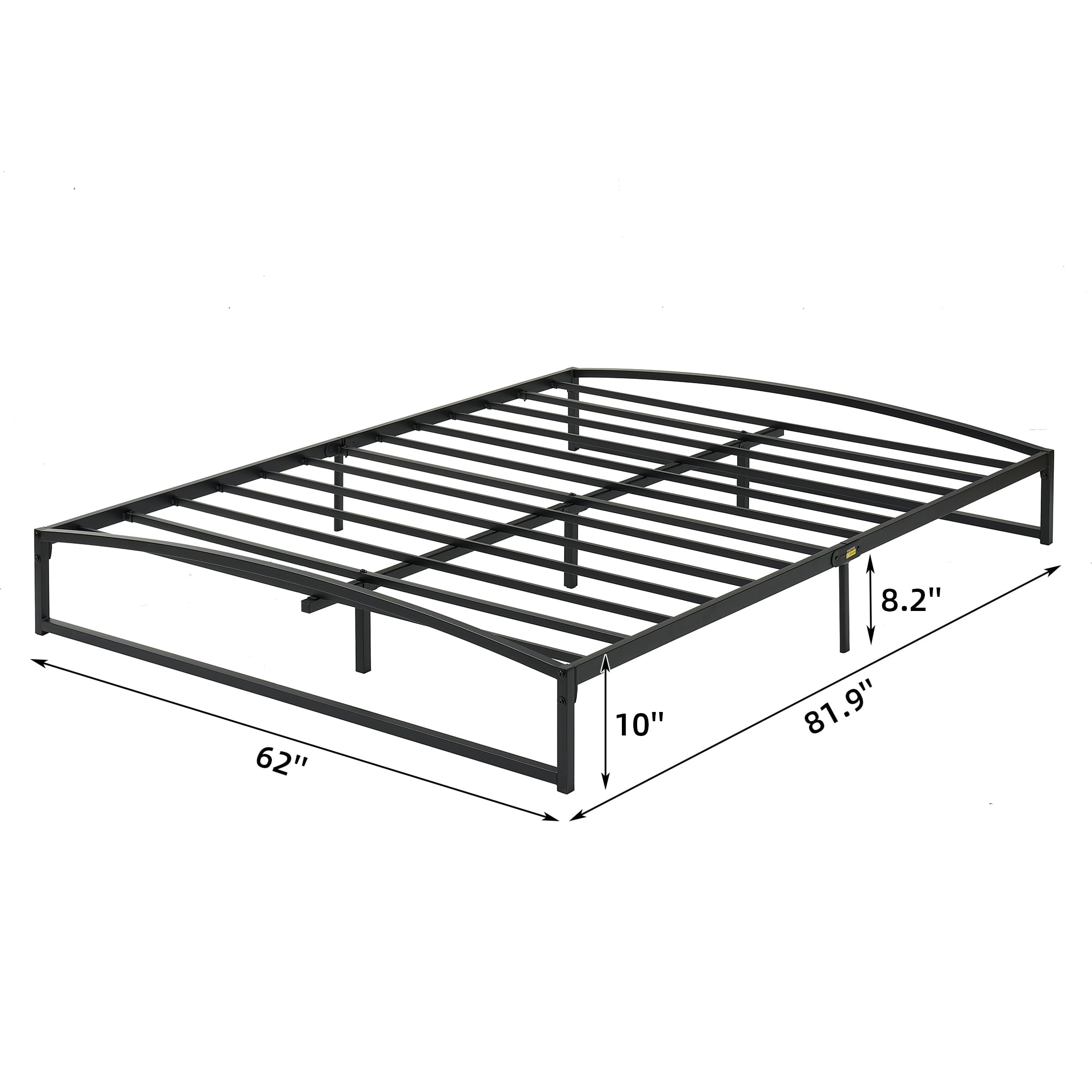 Tookss 6 Inch/10 Inch Metal Queen Size Platform Bed Frame with Metal Slat Support Mattress Foundation, No Box Spring Needed