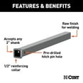 thumbnail image 2 of CURT 49360 2-Inch x 36-Inch Weld-On Raw Steel Trailer Hitch Receiver Tube, 2 of 2