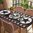 thumbnail image 3 of Western Star Tribal Table Cloths for 3 Foot Rectangle Tables, Brown Texas Ethnic Stars Abstract Art Patio Waterproof Elastic Fitted Tablecloths, Washable Rectangular Table Cover for Camping, 3 of 8