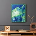 thumbnail image 6 of Geometric in Cool V Framed Print in Green Solid Wood Framed Print No Nail Hanging, 6 of 6