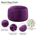 thumbnail image 5 of XIECUVA Bean Bag Chair Stuffed with Foam For Adults，Folding Beanbag Chairs Lounge Sofa Bed，Medium Size Memory Foam Mattress，3 ft, 5 of 6