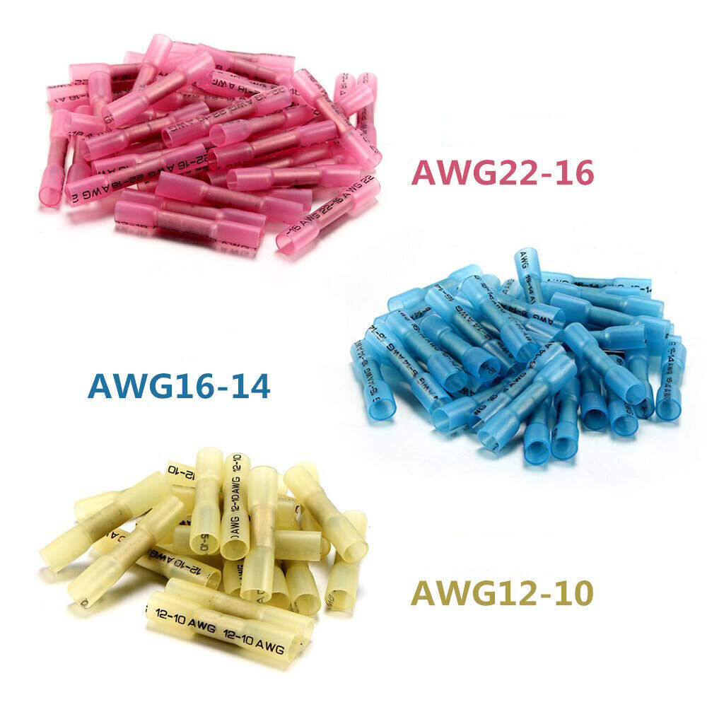 300x Heat Shrink Butt Connectors Kit Waterproof Electrical Terminals Automotive