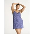 thumbnail image 3 of Joyspun Women’s Dreamy Soft Collection Lace Trim Knit Chemise, Sizes XS to 3X, 3 of 5