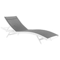 thumbnail image 1 of Modway Glimpse Aluminum & Mesh Patio Chaise Lounge in White and Gray, 1 of 6