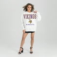 thumbnail image 2 of Women's Gameday Couture  White Minnesota Vikings  Sunday Drives Oversized Crewneck Pullover Sweatshirt, 2 of 7