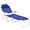 Blue, variant on XgoodX Folding Lounge Chair, Portable Outdoor Chaise Lounge, Sun Tanning Chair with 4-Position Reclining Back, Armrests, Metal Frame and Mesh Fabric for Beach, Yard, Patio，Dark Gray