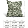thumbnail image 3 of Dark Sage Green Pillow Covers 20x20 Set of 2 Sage Cream Bohemian Ethnic Carpet Boho Style Vintage Flower Print Decorative Throw Pillows Outdoor Square Cushion Cases Farmhouse Decor for Home Sofa Bed, 3 of 3