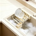 thumbnail image 4 of Btomtd 2-in-1 Expandable Kitchen Drying Rack Retractable Sink Colander With Optional Cutlery Utensil Storage, 4 of 8
