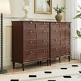 thumbnail image 5 of HLR 40" Mid-century 5 Drawer Dresser for Bedroom, Wooden Dressers & Chest of Drawers, Brown, 5 of 13