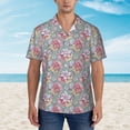 thumbnail image 2 of Yiaed Watercolor Butterflies Print Hawaiian Shirt for Men Short Sleeve Button Down Shirts Beach Shirts for Men,X-Large, 2 of 7