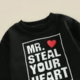 thumbnail image 6 of Douhoow 0-5Y Toddler Boy Valentines Day Outfits Love Sweatshirt +Elastic Waist Pants, 6 of 9
