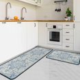 thumbnail image 7 of Kitchen Rugs Set of 2- Vintage Country Blue Boho Non-Slip Washable Floor Mats - Comfort Sink and Laundry Room Runner - Boho Kitchen Accessories and Decor 17x47.2 and 17x30 inches, 7 of 7