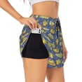 thumbnail image 1 of Balery Cartoon Submarines Pantalones cortos deportivos para mujer con forro y dos bolsillos, elásticos, para entrenamiento, gimnasio, yoga-XX-Large, 1 of 7