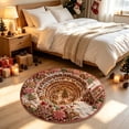 thumbnail image 5 of Round Christmas 3D Visual Effect Doormat – 23.62in Non-Slip Absorbent Entryway Mat, Stain Resistant Polyester, Holiday Welcome Mat, 5 of 6