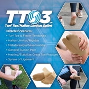 OrthoSleeve TT3 Turf Toe Brace Big Toe Splint for Foot Pain Relief, Left Foot (S/M)