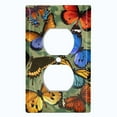 thumbnail image 2 of Metal Light Switch Plate Outlet Cover (Green Damask Butterfly Party BUT003), 2 of 13