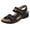 Black, variant on Women's Cut out Wedge Sandals Low Heeled Comfort Platform Sneakers Slingback Open Toe Walking Shoes for Summer Black Size 7