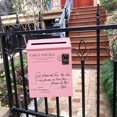 thumbnail image 2 of jifeng Galvanized Letterbox Cage Letter Basket Guard Door Mail Box Post Holder Pink, 2 of 5