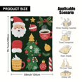 thumbnail image 5 of 1pc Cozy Christmas Flannel Throw Blanket with Santa, Snowmen, Candy Canes & Gingerbread Men Print - Soft Green Holiday Bedspread for Couch, Beds Car - All-Season Warmth, Durable -Friendly Winter Bedd, 5 of 10