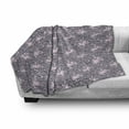 thumbnail image 2 of Floral Soft Flannel Fleece Throw Blanket, Vintage Style Bindweed Flower Bells Natural and Scented Elements, Cozy Plush for Indoor and Outdoor Use, 60" x 80", Petrol Blue Mauve, by Ambesonne, 2 of 5