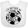 thumbnail image 3 of Inktastic Id Rather Be Playing Soccer Boys or Girls Baby Bib, 3 of 4