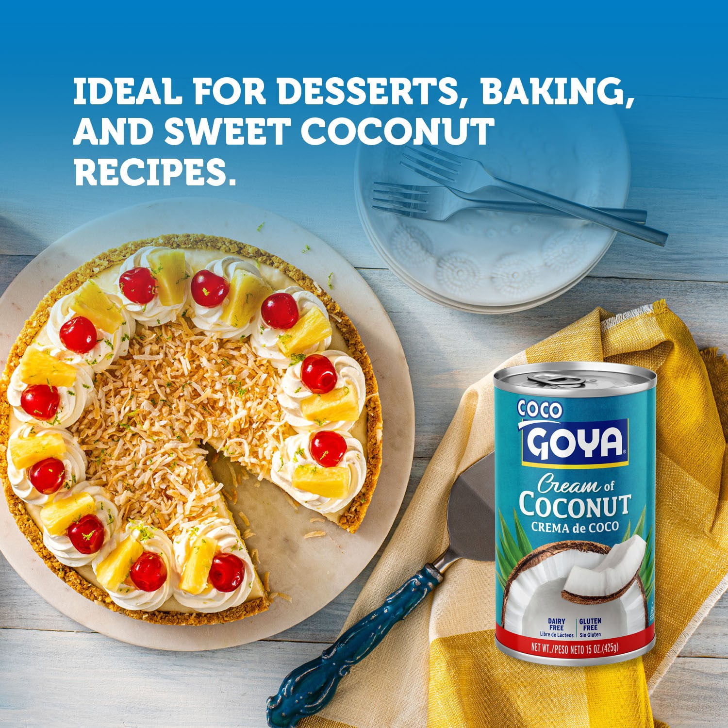(3 pack) GOYA Cream of Coconut 15 oz Can