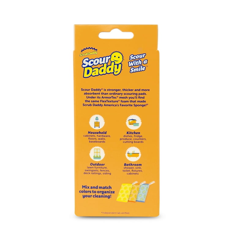 Scrub Daddy Scour Daddy Heavy Duty Scouring Sponge, 3 Pack