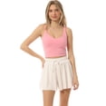 thumbnail image 3 of MixMatchy Women's Longline Wirefree Padded Sports Bra Crop Cami Top Fitness Workout Running Shirts, 3 of 7