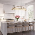 thumbnail image 4 of LNC Cardoon 1-Lights 39.4" Luxury and Glam Linear Crystal Integrated LED Kitchen Island Lights, Gold, 4 of 19