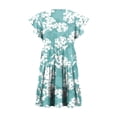 thumbnail image 3 of WILLBEST Vestido Casual De Mujer, Primavera Y Verano 2025, Moda Informal, Cuello Redondo, Estampado Floral, Manga Corta, 3 of 3