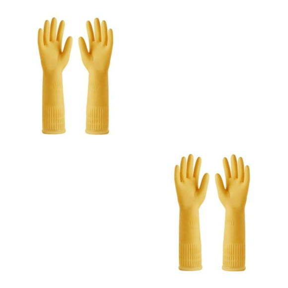 Inteprter 2X guantes de goma utensilio de cocina herramienta de jardinería práctico sin fugas gran sellado guante de de patio multiusos Type2 NO2
