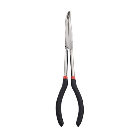 14-Inch Extra Long Needle Nose Pliers – High Carbon Steel With Double-Joint & Serrated Jaw For Tight Auto & Electrical Work