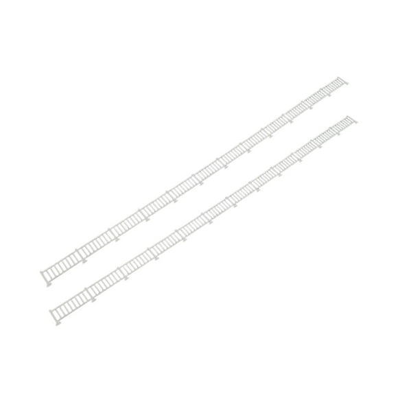 2 piezas de barandilla blanca para maquetas de trenes, modelo de valla, automontable, mini barandilla de seguridad Escala 1 50