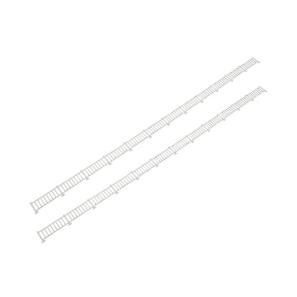 2 piezas de barandilla blanca para maquetas de trenes, modelo de valla, automontable, mini barandilla de seguridad Escala 1 50