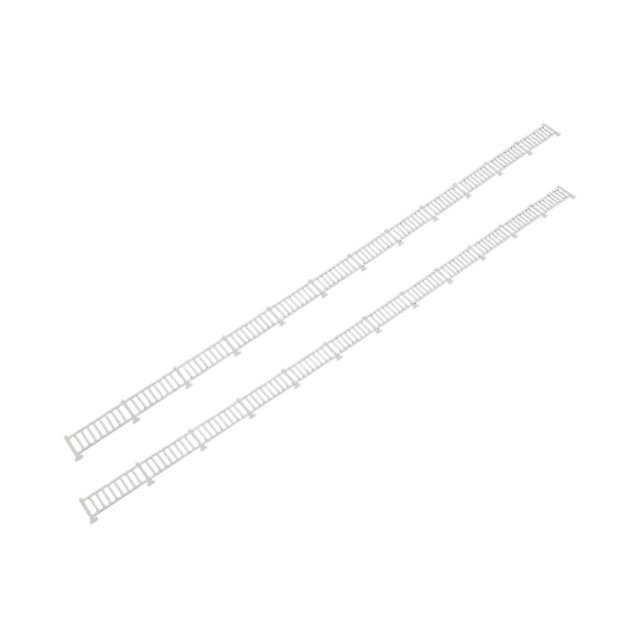 2 piezas de barandilla blanca para maquetas de trenes, modelo de valla, automontable, mini barandilla de seguridad Escala 1 50