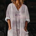 thumbnail image 3 of Nuoqisi Boho Maxi Dresses for Women 2026 Long Sleeve V Neck Smocked Vintage Floral Dress Loose Fit Garden Party Dresses, 3 of 7